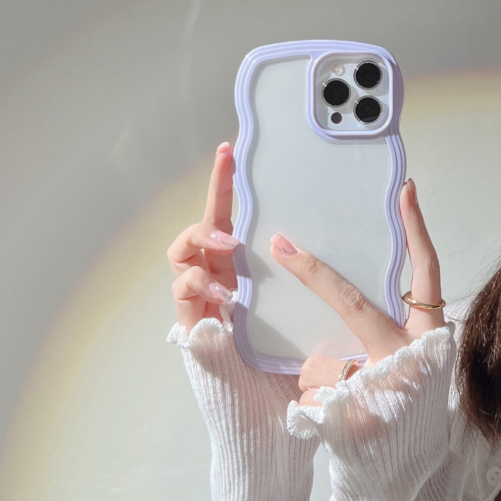 Iphone 16 Pro Max Clear Tpu Case With Curly Wave Design 919886105641