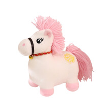 Horse Plush Toy with Fu Emblem Soft Stuffed Animal