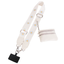 Clip and Go Strap for Phone with Wallet Crossbody Adjustable Crossbody Phone Strap with Zippered Pouch Mobile Phone Lanyard Bag