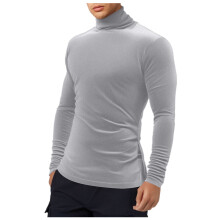 Mens Sweaters Winter Warm Men's Solid Color High Neck Long Sleeve Pullover Sweater for Spring Autumn Winter Knitwear