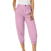 Women's Purple Capri Pants with Pockets, Size M