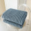 Κουβέρτα από φανέλα fleece, απαλή, ζεστή, ριγέ 90x80 ίντσες 1