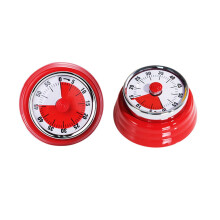 Red Mechanical Kitchen Timer with Magnet Stainless Steel 1