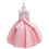 Mädchen-Partykleid aus einfarbigem Stoff mit perlenbestickter Schleife 5