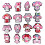 My Melody PVC cipődísz csomag 16 darabos 1