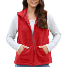 Damen-Fleeceweste, ärmellos, leicht, warm, weich