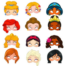Accesorios para fiestas infantiles con temática de princesas: gafas, 12 unidades.