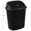 Begale plastic swing-lid trash can 6 gallon black 4 pack 2