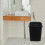 Begale plastic swing-lid trash can 6 gallon black 4 pack 4