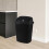 Begale plastic swing-lid trash can 6 gallon black 4 pack 5