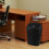 Begale plastic swing-lid trash can 6 gallon black 4 pack 6