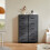 Fabric Dresser with 10 Drawers Grey 8