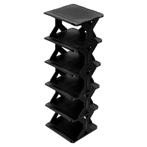 Shoe Rack Black Thickened Widened 10.6x10.2x6.5in