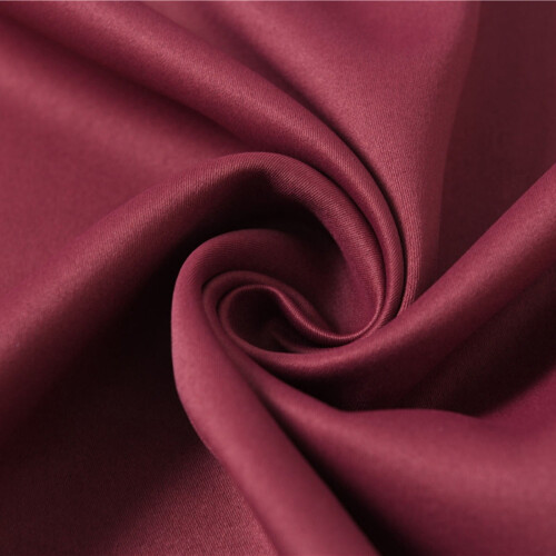 Dark Red Polyester Curtain with Floral Print 100x250 cm 1