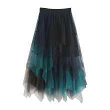 Damen-Tüllrock, asymmetrisch, High-Low-Schnitt, Tutu (1-teilig)
