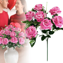 Artificial Roses Bouquet with 7 Heads for Home Wedding