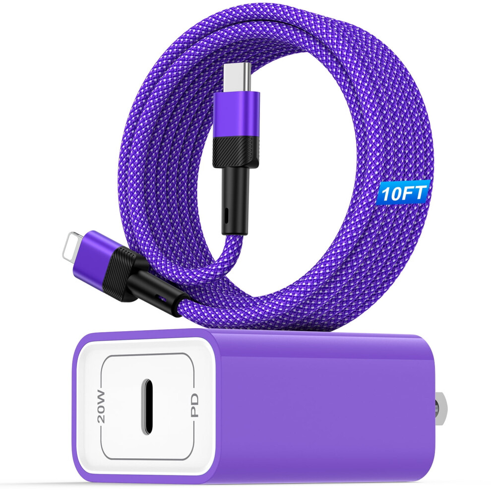 20W Usb-C Pd Charger With 10Ft Usb-C To Lightning Cable 971050731919