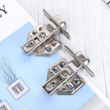 WHAMVOX 10 PCS Hydraulic Furniture Hinges Stainless Steel Door Silver