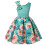 Mädchen-Partykleid mit Rosenmuster und Schulterdetails 2