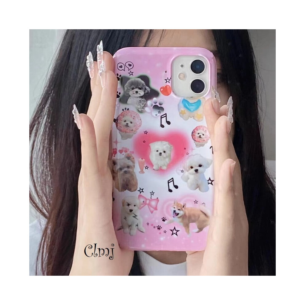 Clmj Vintage Dog Cat Star Bow Phone Case For Iphone 14 13 971050395609