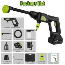 Cordless Pressure Washer 435 PSI 21V 15000mAh with 6-in-1