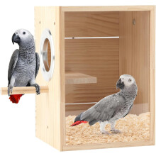 Rypet Transparent Wood Bird Nest Box for Small Birds
