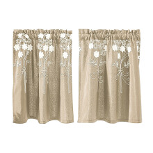 Floral Lace Curtains for Kitchen and Bedroom 29 x 24 Inch 2