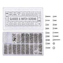 Repair Screws for Glasses and Accessories 1000 Piece Stainless Steel Kit