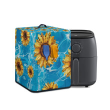 Sunflower Air Fryer Cover – Dustproof, Hand Washable, with Pockets & Handle, Compatible with Most Air Fryers