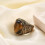 Tiger Eye Turkis Herre Vielsesring Gotisk Rustfrit Stål 4