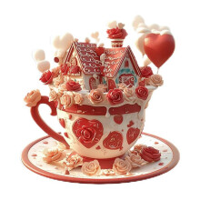 Clearance! 2D Valentine's Day Cupcake Table Decorations Aggrek Wear Decorations