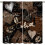 Coffee Graffiti Kitchen Curtains Vintage Brown 2 Panels 1