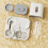 Automatic Dual Bowl Pet Feeder and Water Dispenser Gray 6