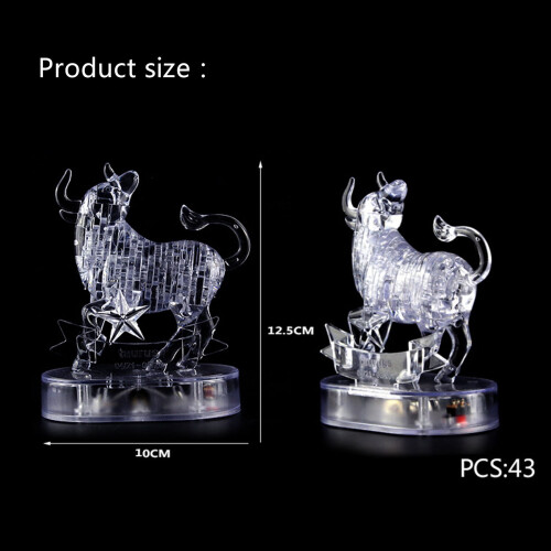 E Flash LED Crystal Puzzle Zodiac 3D Model Kit 2