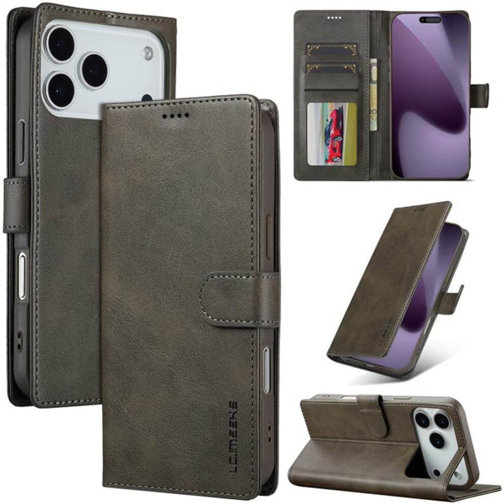 Pu Leather Flip Case For Iphone 17 Pro Â Magnetic Wallet 908436790130