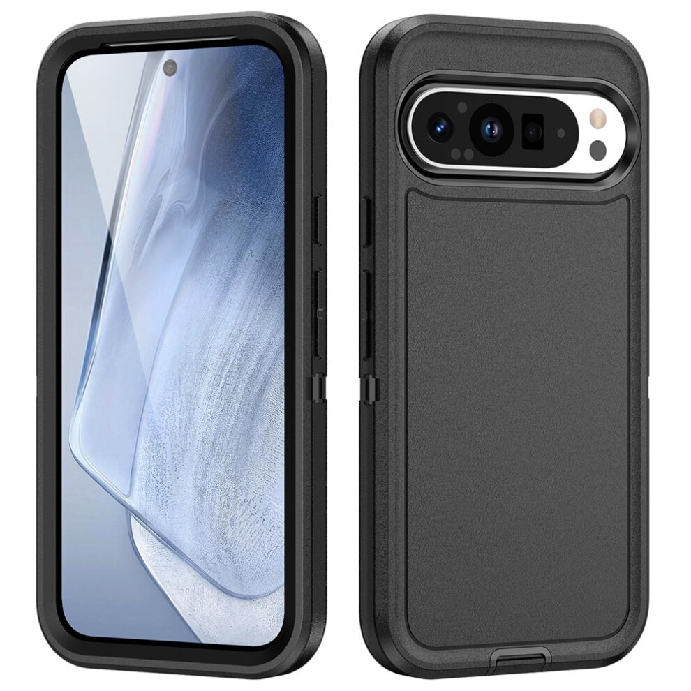 Google Pixel 9 Pro Rugged Case 6.3 Inch 3-Layer Black 971050382814
