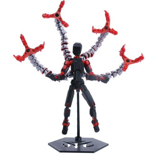 3D-gedruckte Monster-Actionfigur, rot, 1 Stück 1