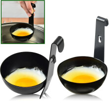 2 Pcs Egg Poacher Stainless Steel Poached Egg Cooker, Hangable Poached Egg Cups For Easy Cooking, Poached Egg Pan For Making Soft Boiled Eggs