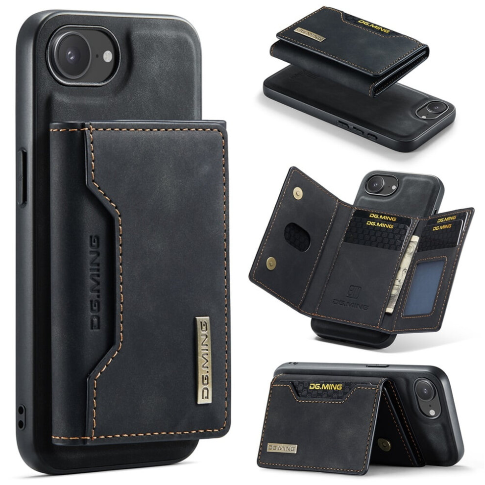 Dg.ming Wallet Case For Iphone 16E 6.1 Inch Leather Black 971050393322
