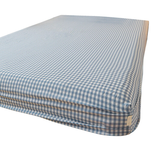 Σεντόνι Gingham Twin Fitted με μαλακή βουρτσισμένη μικροΐνη Deep 1