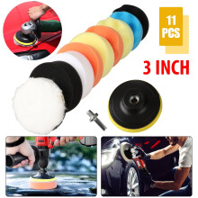 11pcs 3" Drill Buffing Sponge Pads Kit – Car Polishing, Waxing & Sanding, Compatible with Drill