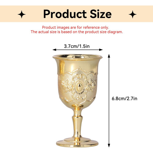 Mini-Goldkelch-Altarkelch, 25 ml Metall-Schnapsglas-Set 2
