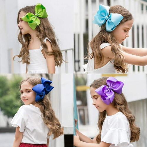 Κορδέλα Grosgrain 8 ιντσών με φιόγκο μαλλιών σε σχήμα τροχού με αλιγάτορα 1