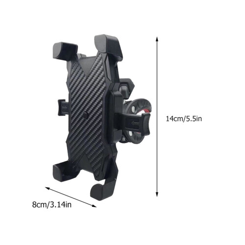 Supporto per telefono da moto LEDMOMO, nero, 1 pezzo 1