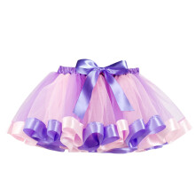 Kids Girls Rainbow Tutu Skirt Purple 1 Piece