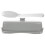 Franse boterpot met snijder, grijs plastic, 1 set 4
