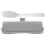 Franse boterpot met snijder, grijs plastic, 1 set 8