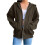 Moletom feminino casual com zíper frontal e modelagem solta. 1