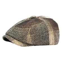 Spring Autumn Winter New Women's Octagonal Hat British Retro Duckbill Painter Hat Plaid Beret Newsboy Cap Men's Trendy