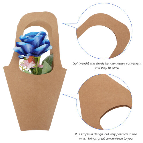 Bukettpåsar Kraftpapper Kaki 5 st 2